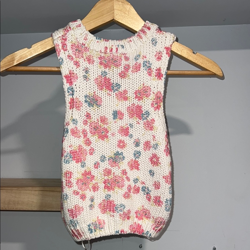 Zara NWT Floral Knit Sleeveless Top - Picture 2 of 3